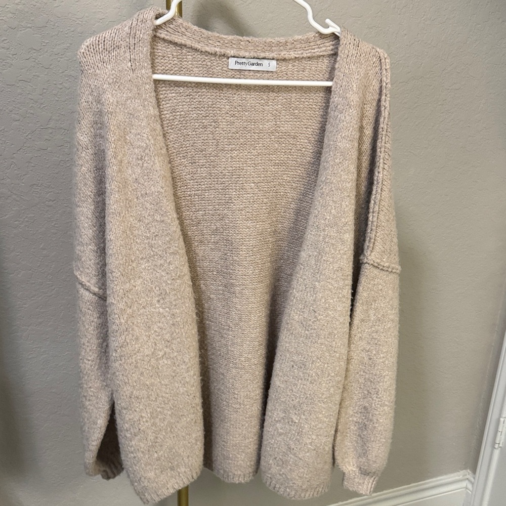 PrettyGarden Women's Cozy Beige Cardigan